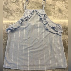 American eagle nautical blue striped tanktop